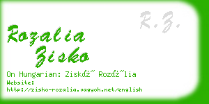 rozalia zisko business card